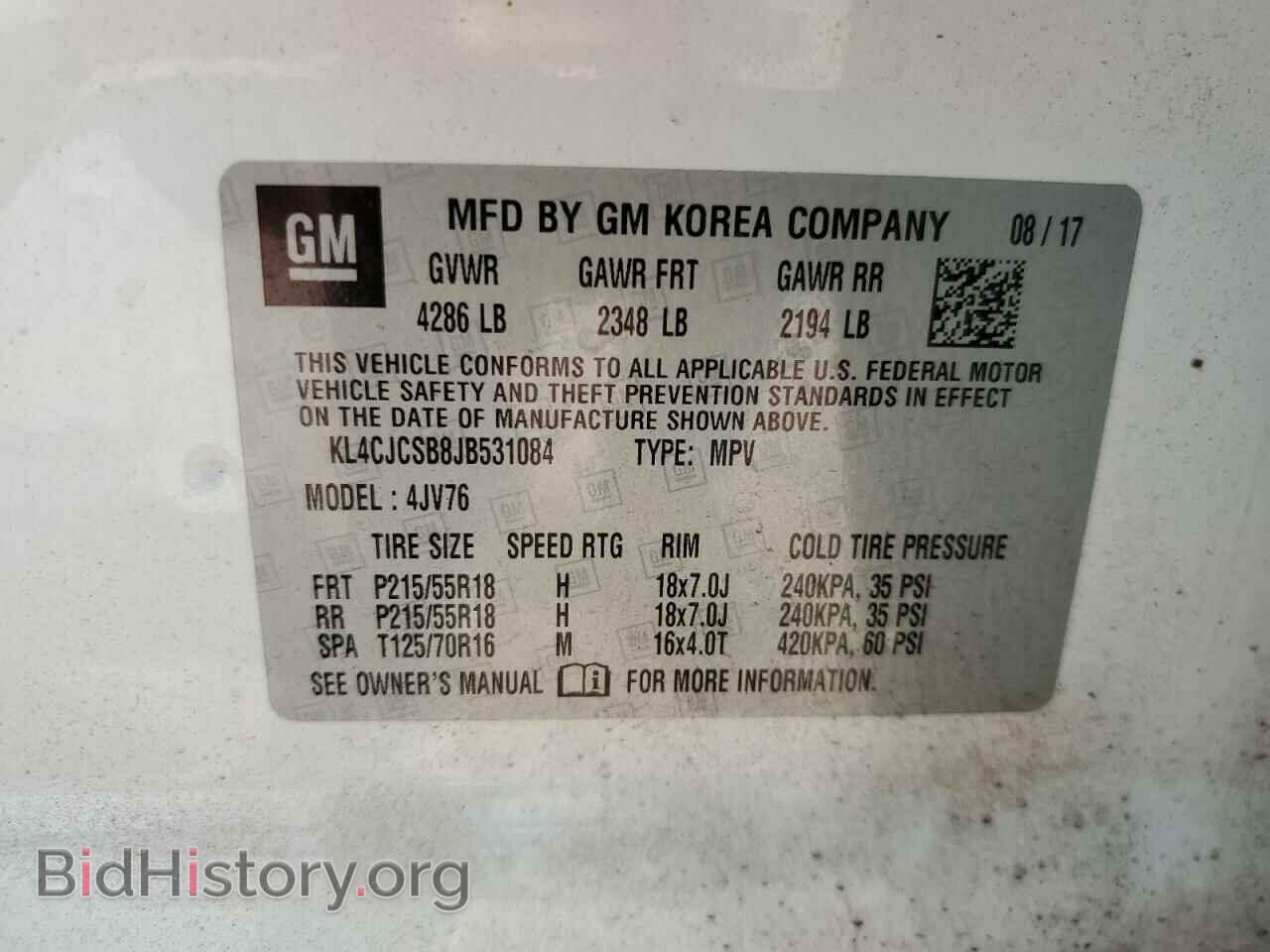 2018 BUICK ENCORE - VIN: KL4CJCSB8JB531084 - Photo 12