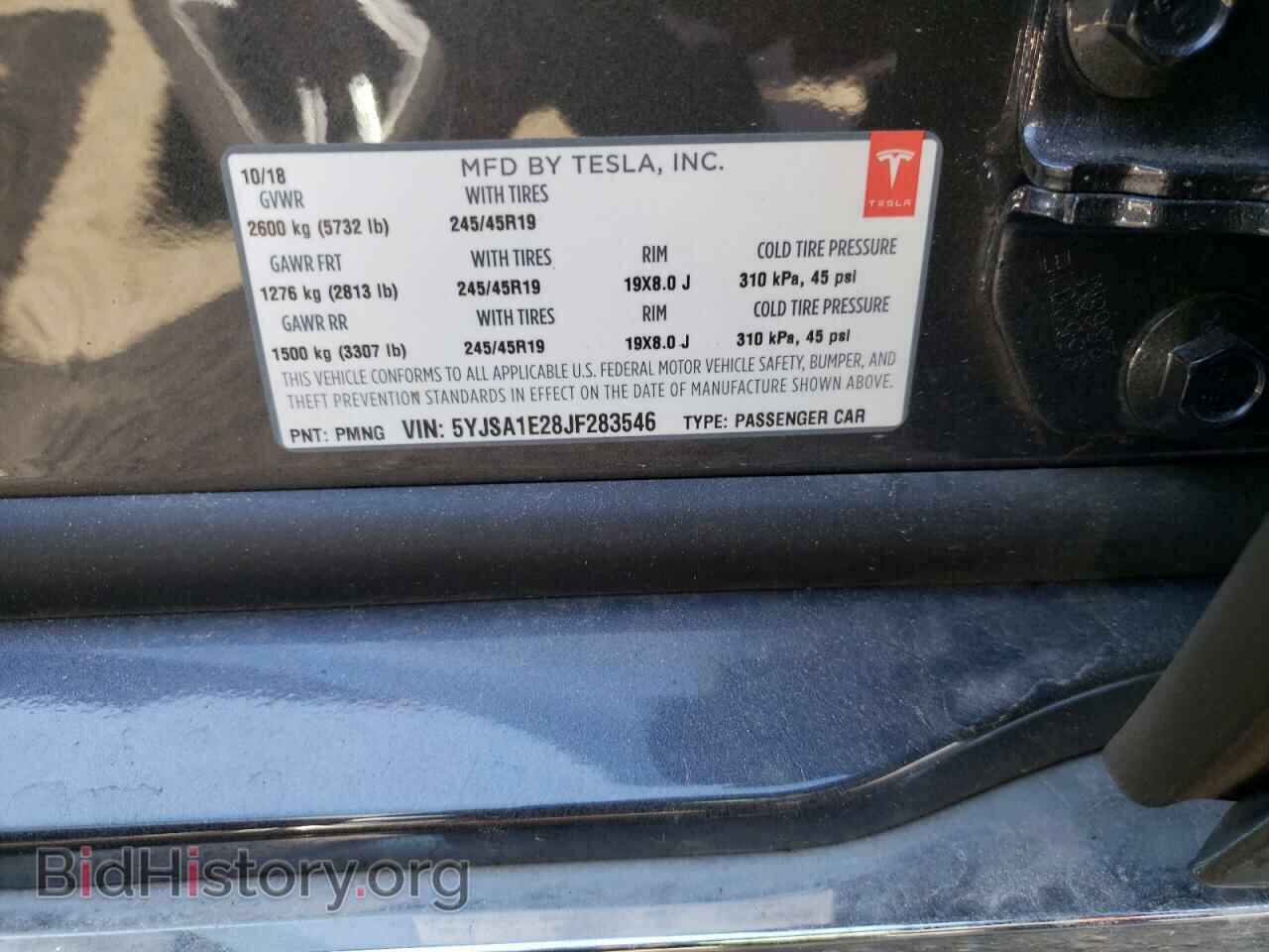 2018 TESLA MODEL S - VIN: 5YJSA1E28JF283546 - Photo 10