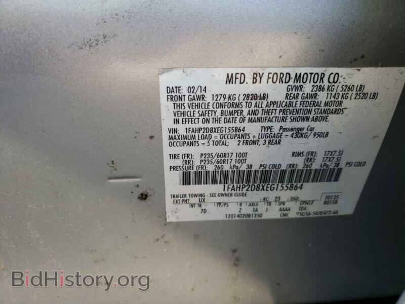 2014 Ford TAURUS (VIN 1FAHP2D8XEG155864) — photo 10 of 10