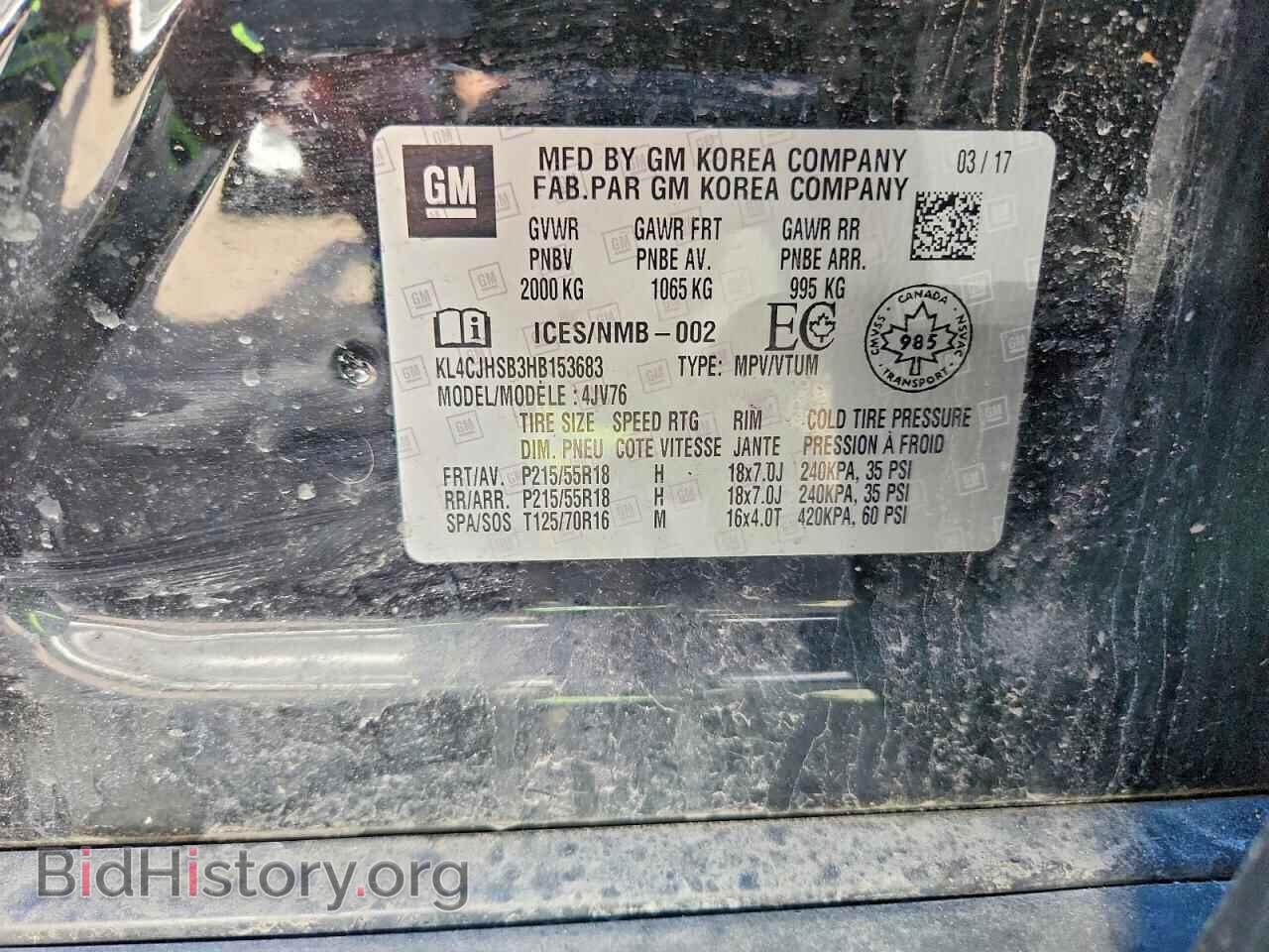 2017 BUICK ENCORE - VIN: KL4CJHSB3HB153683 - Photo 13