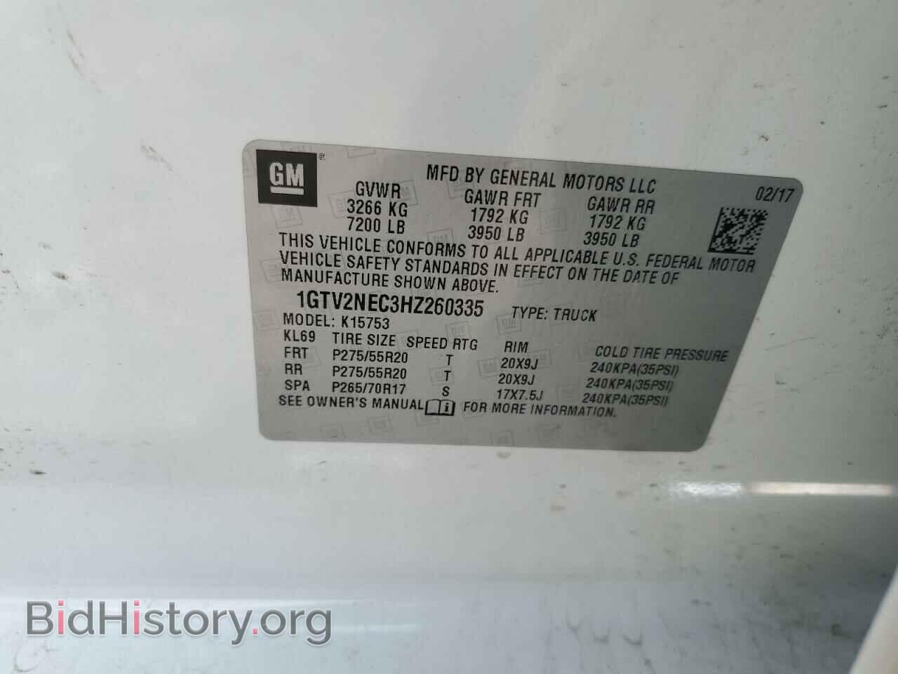 2017 GMC SIERRA - VIN: 1GTV2NEC3HZ260335 - Фото 13