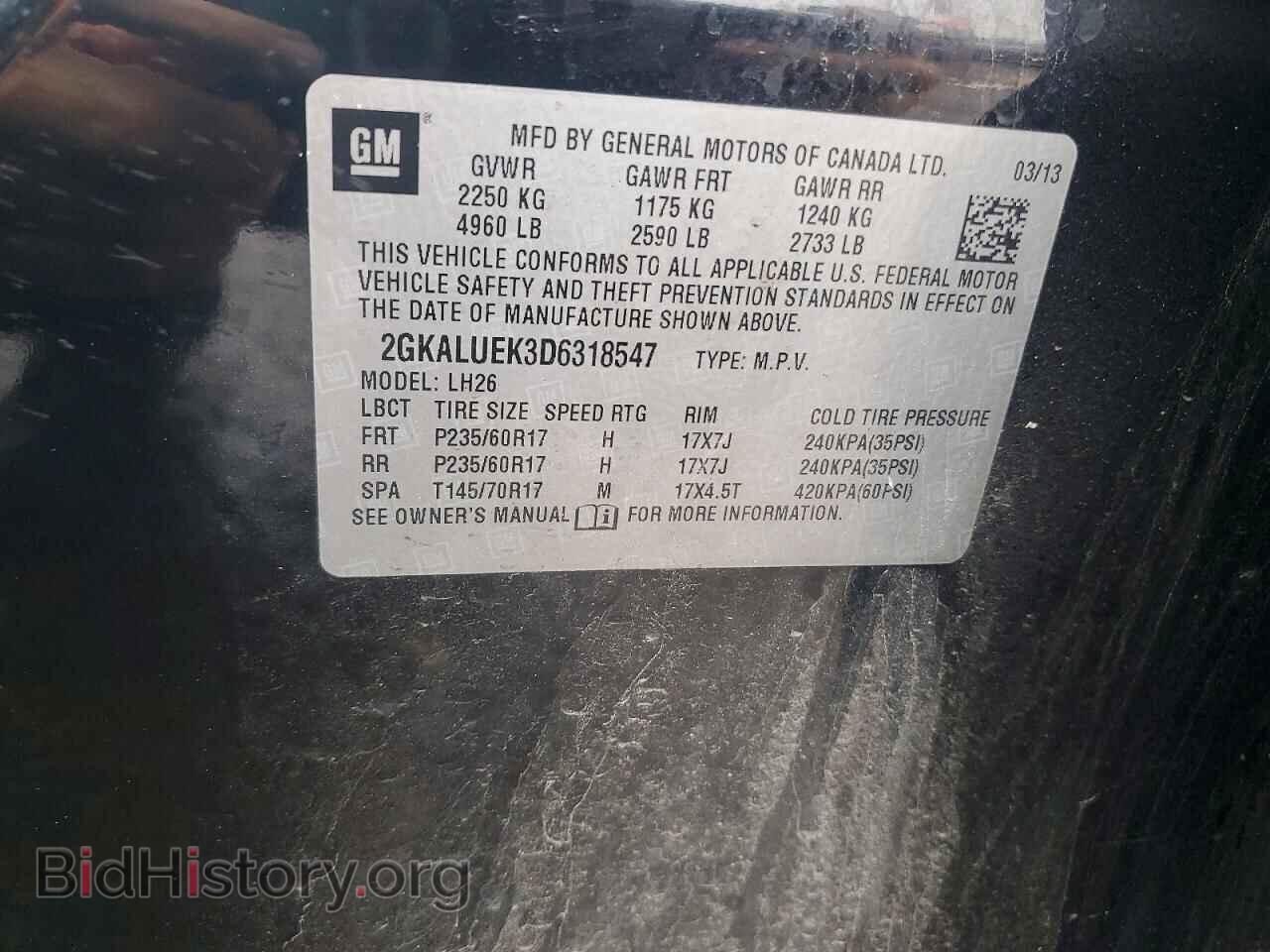 2013 GMC TERRAIN - VIN: 2GKALUEK3D6318547 - Photo 13
