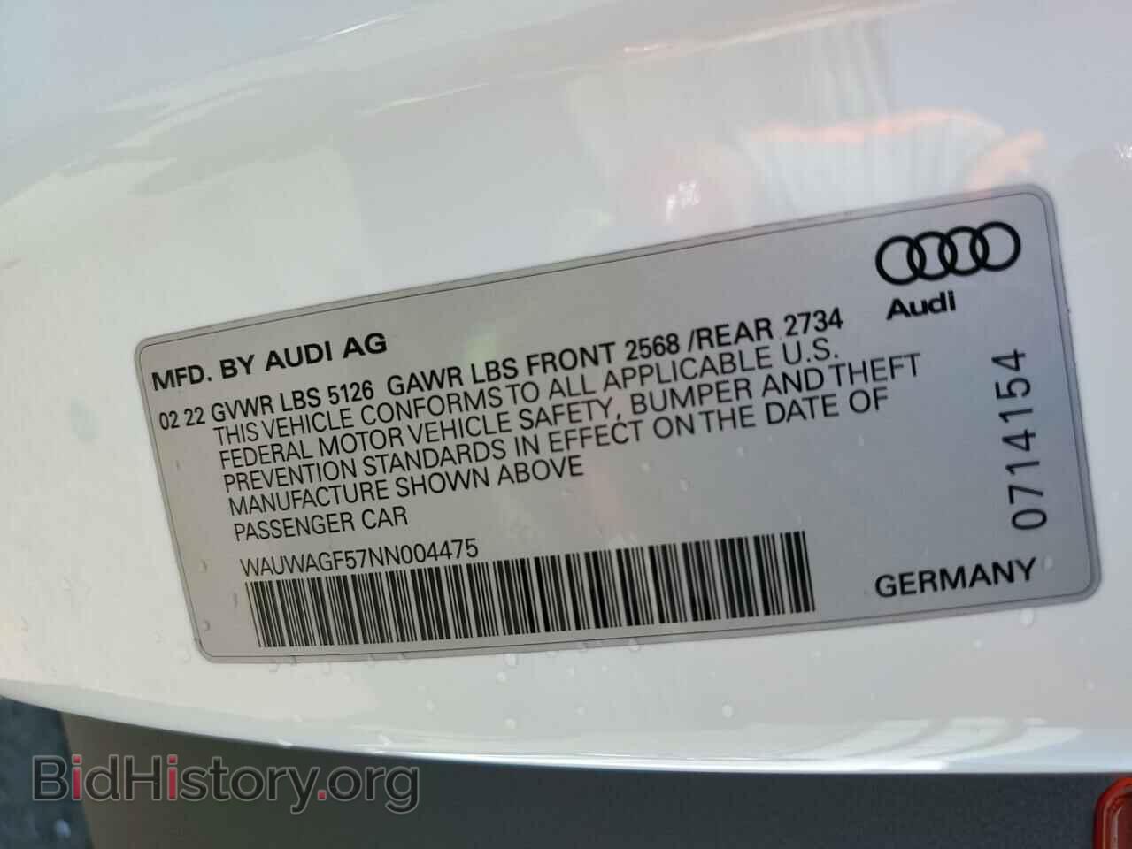 2022 AUDI A5 - VIN: WAUWAGF57NN004475 - Фото 13