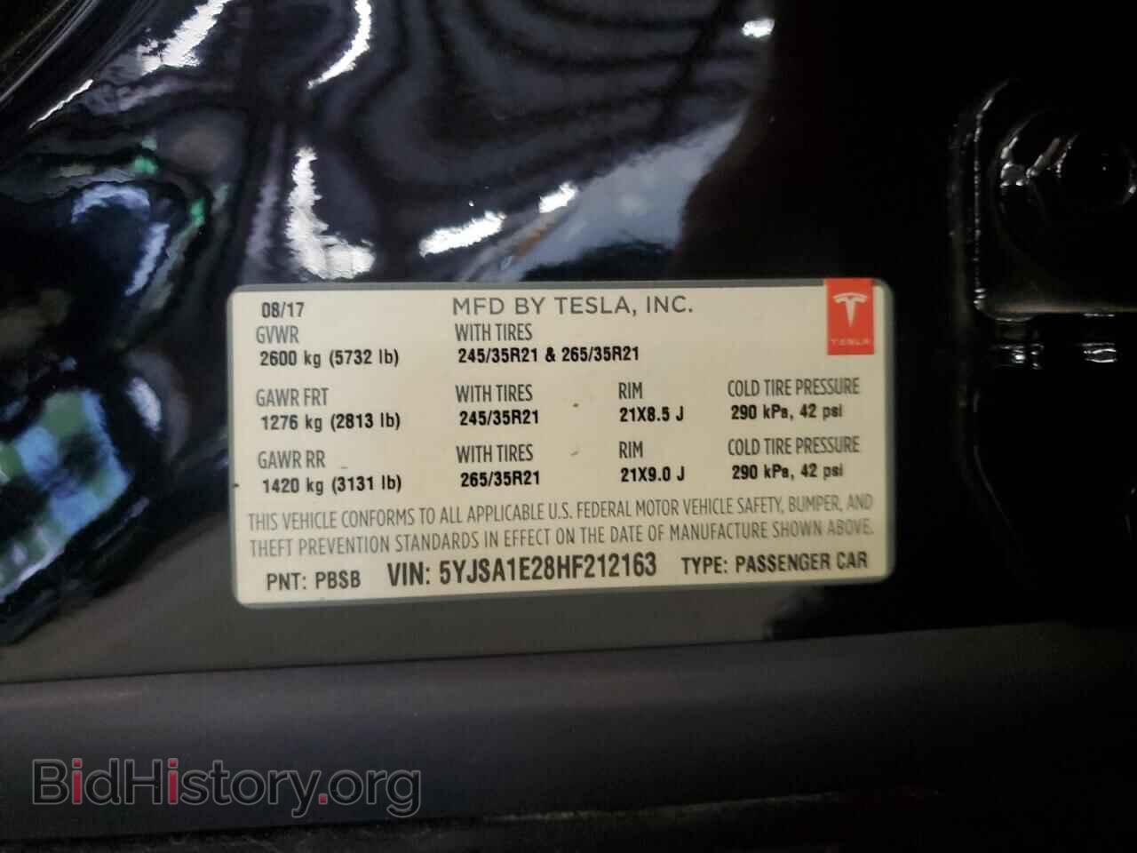 2017 TESLA MODEL S - VIN: 5YJSA1E28HF212163 - Photo 13