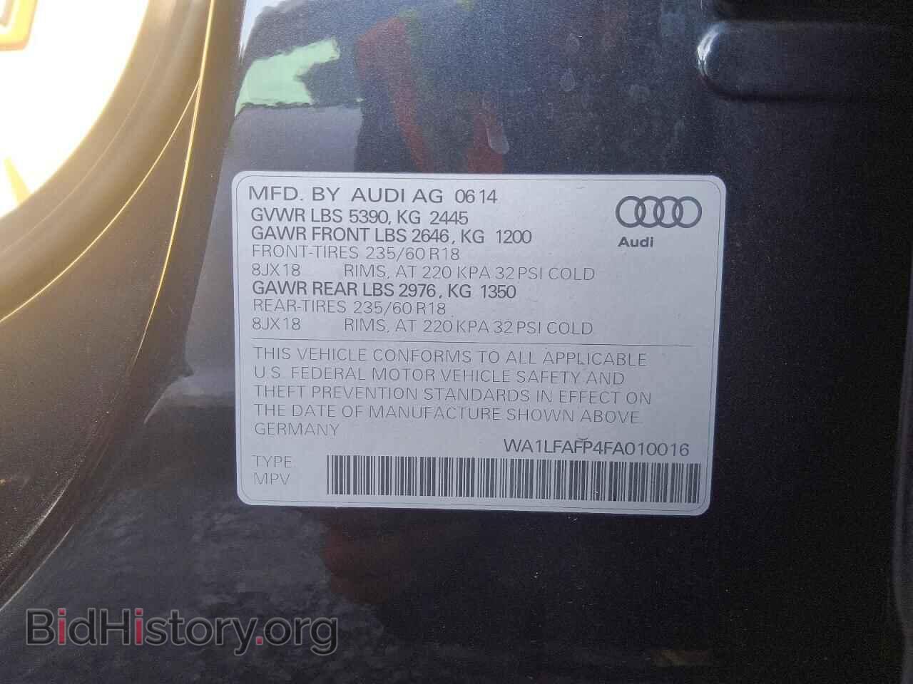 2015 AUDI Q5 - VIN: WA1LFAFP4FA010016 - Photo 13