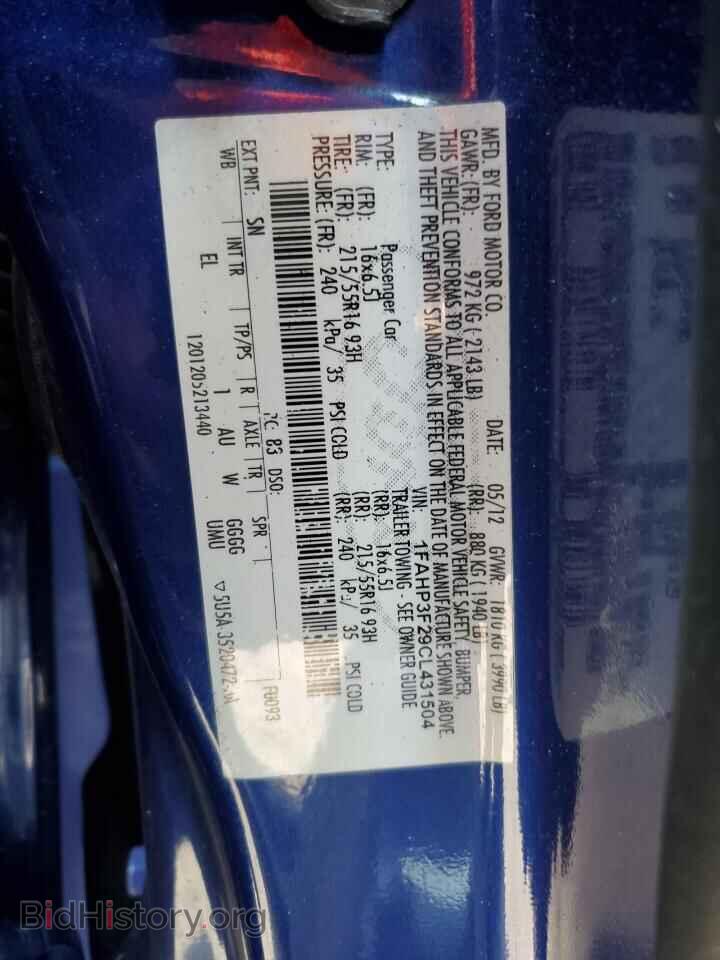 2012 FORD FOCUS - VIN: 1FAHP3F29CL431504 - Фото 13