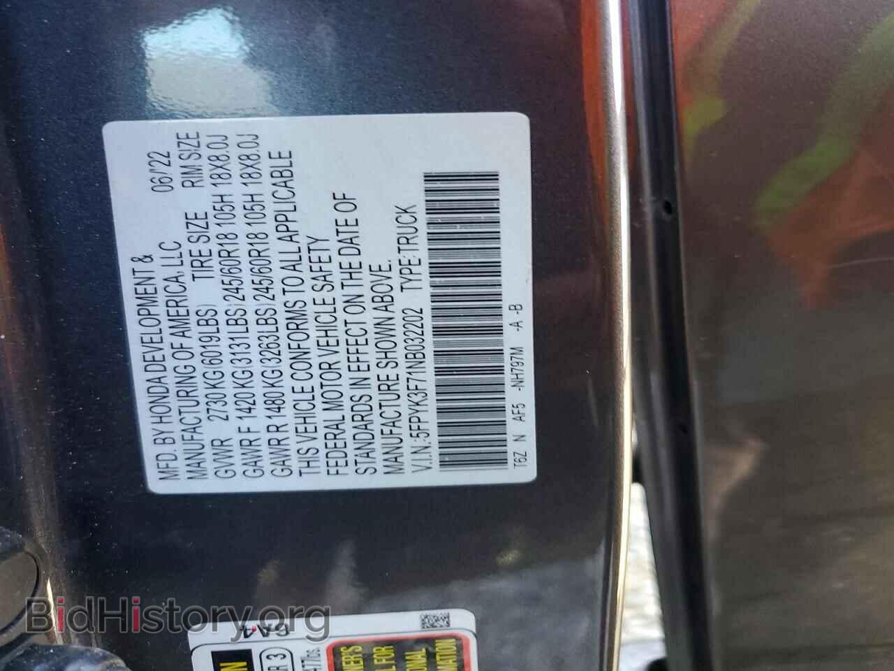 2022 HONDA RIDGELINE - VIN: 5FPYK3F71NB032202 - Photo 13