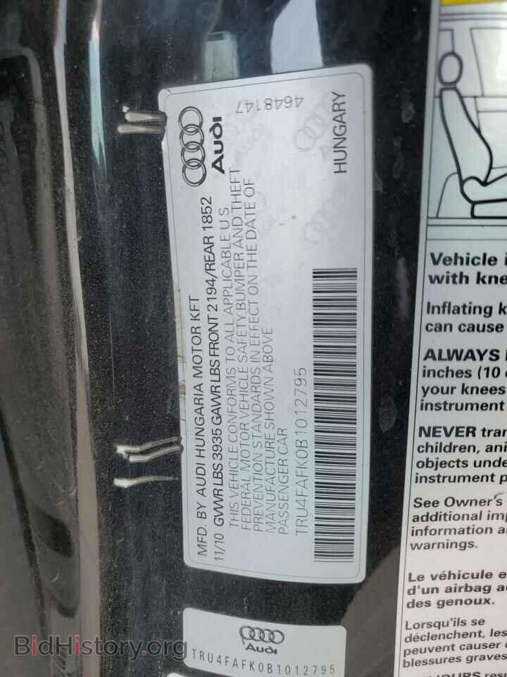 2011 AUDI TT - VIN: TRU4FAFK0B1012795 - Фото 13