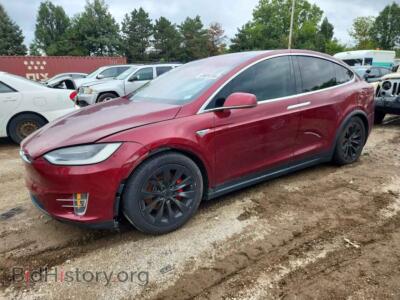 2016 Tesla MODEL X, темно-бордовый — VIN 5YJXCBE42GFS00337, Copart