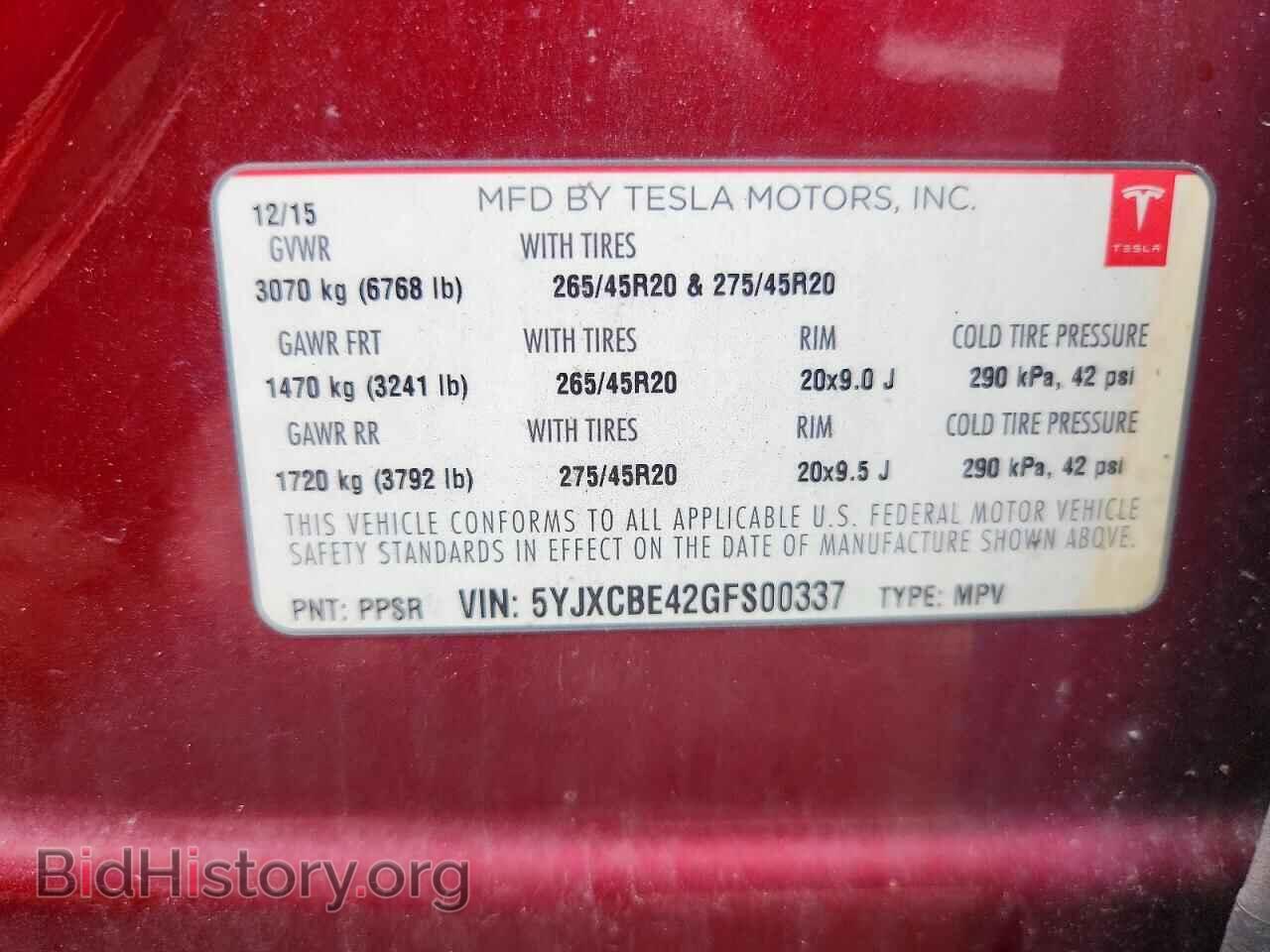 2016 TESLA MODEL X - VIN: 5YJXCBE42GFS00337 - Photo 13