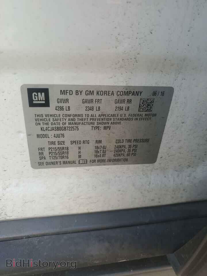 2016 BUICK ENCORE - VIN: KL4CJASB0GB722575 - Фото 12