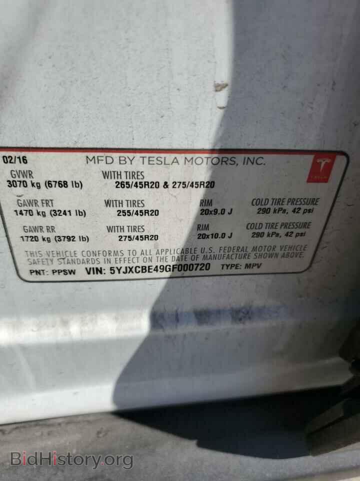 2016 TESLA MODEL X - VIN: 5YJXCBE49GF000720 - Фото 12