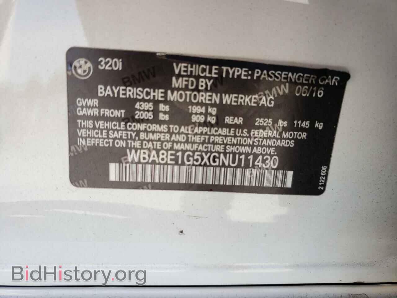 2016 BMW 3 SERIES - VIN: WBA8E1G5XGNU11430 - Фото 13