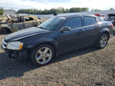 2014 Dodge AVENGER SE, черный — VIN 1C3CDZAB7EN104599, Copart