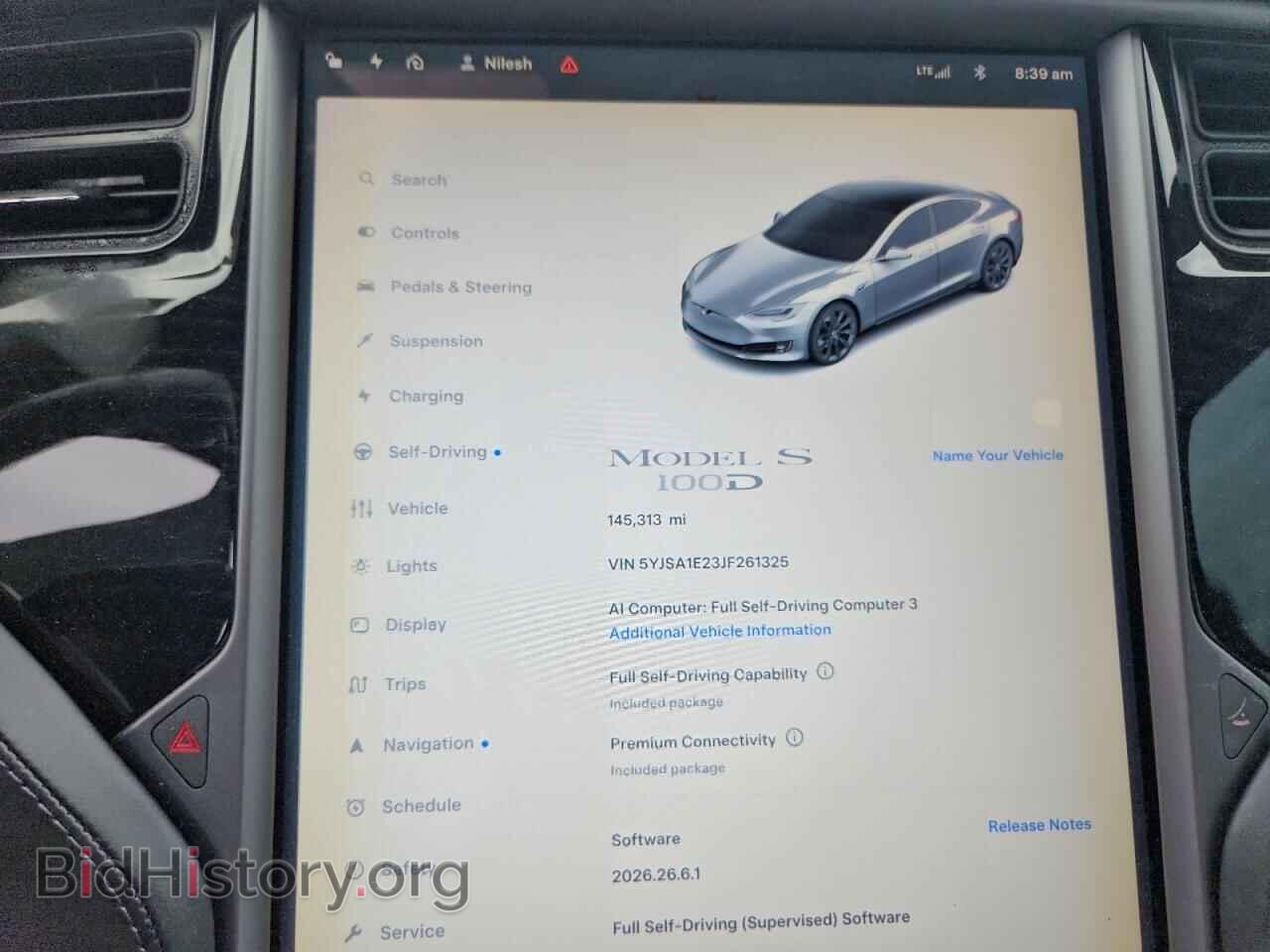 2018 TESLA MODEL S - VIN: 5YJSA1E23JF261325 - Фото 9