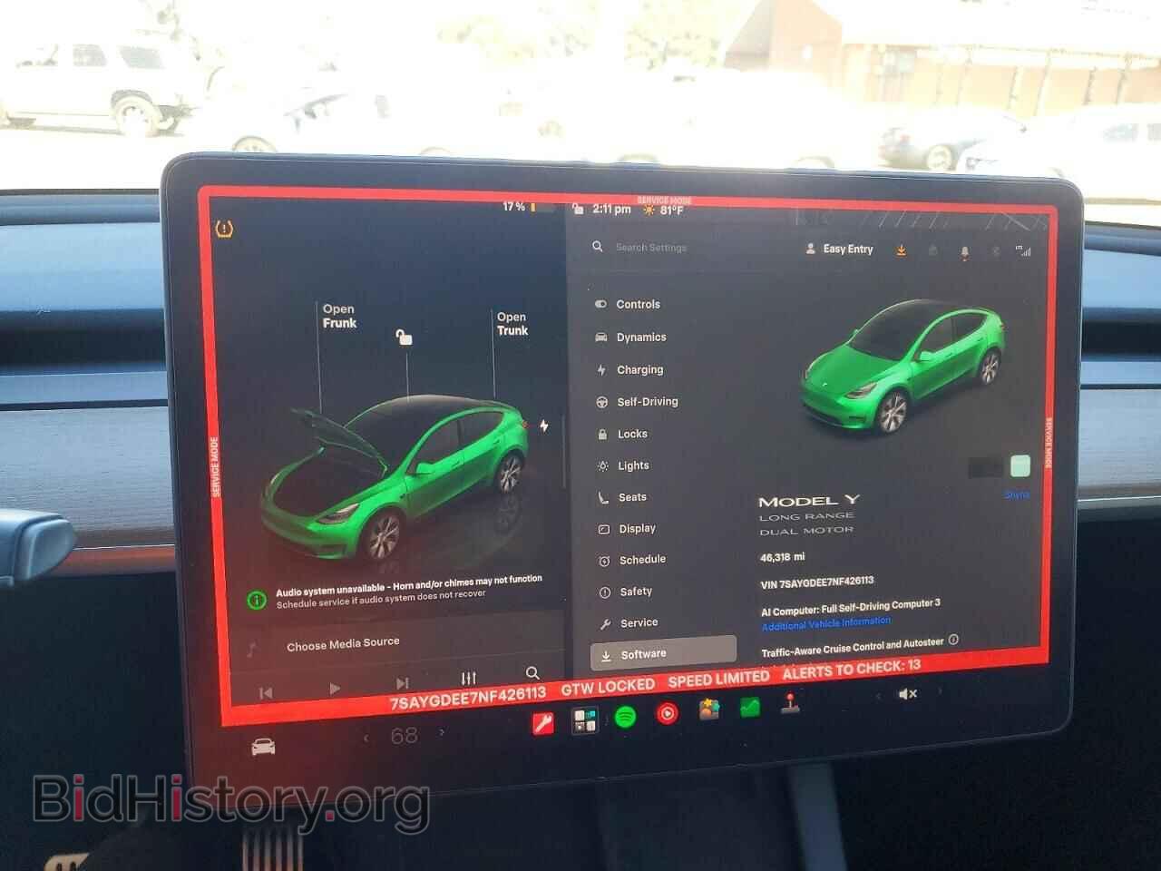2022 TESLA MODEL Y - VIN: 7SAYGDEE7NF426113 - Фото 9
