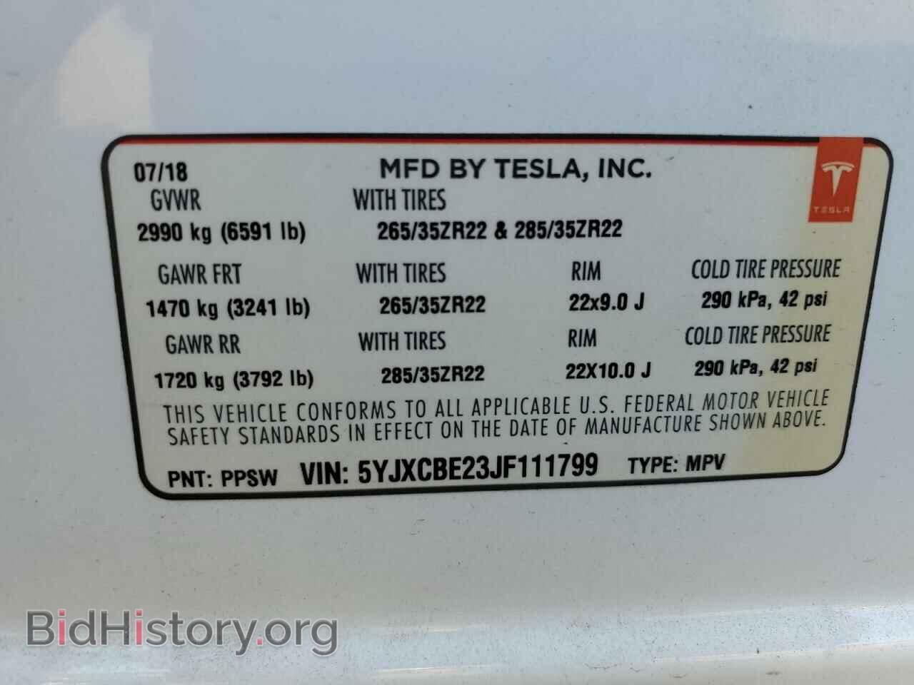 2018 TESLA MODEL X - VIN: 5YJXCBE23JF111799 - Photo 13