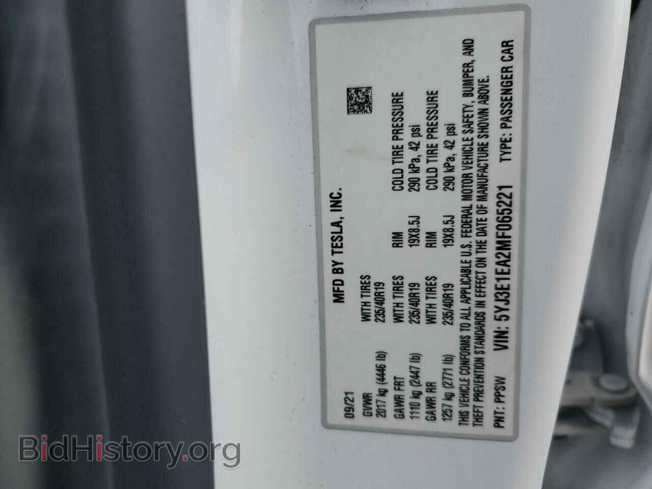 2021 TESLA MODEL 3 - VIN: 5YJ3E1EA2MF065221 - Photo 12