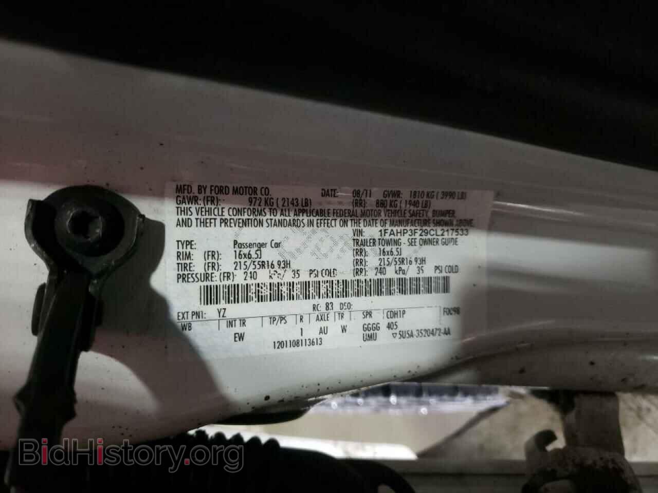 2012 FORD FOCUS - VIN: 1FAHP3F29CL217533 - Фото 10