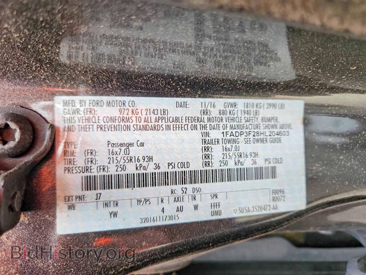2017 FORD FOCUS - VIN: 1FADP3F28HL204603 - Photo 12