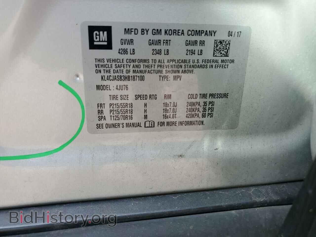 2017 BUICK ENCORE - VIN: KL4CJASB3HB187100 - Фото 13