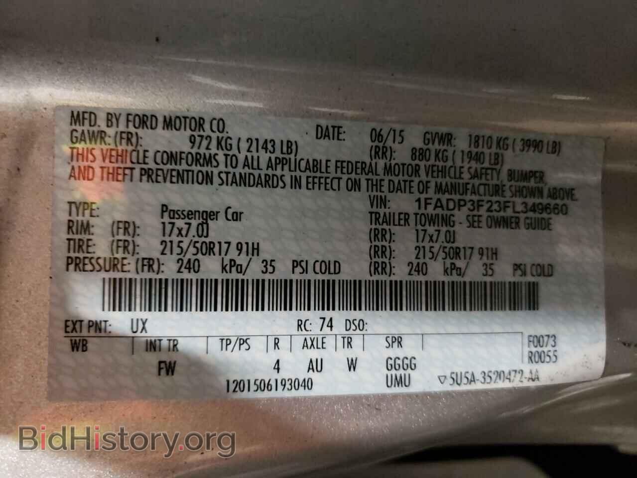 2015 FORD FOCUS - VIN: 1FADP3F23FL349660 - Фото 13