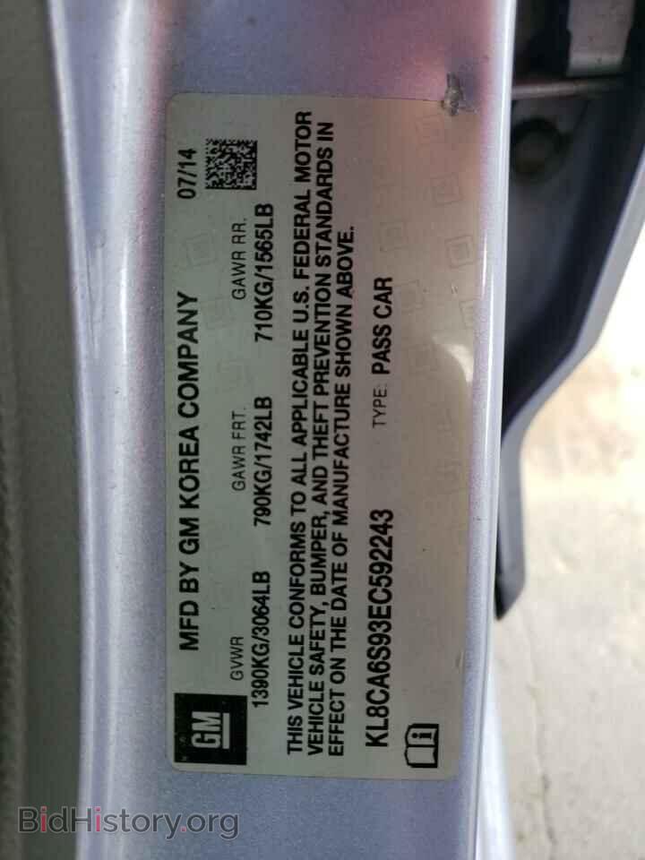 2014 CHEVROLET SPARK - VIN: KL8CA6S93EC592243 - Фото 12