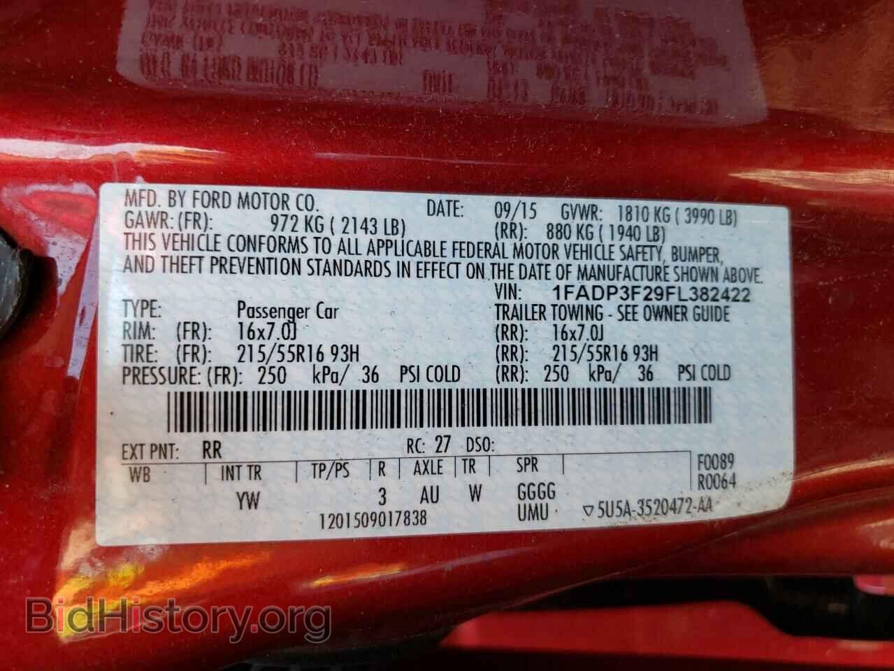 2015 FORD FOCUS - VIN: 1FADP3F29FL382422 - Фото 12
