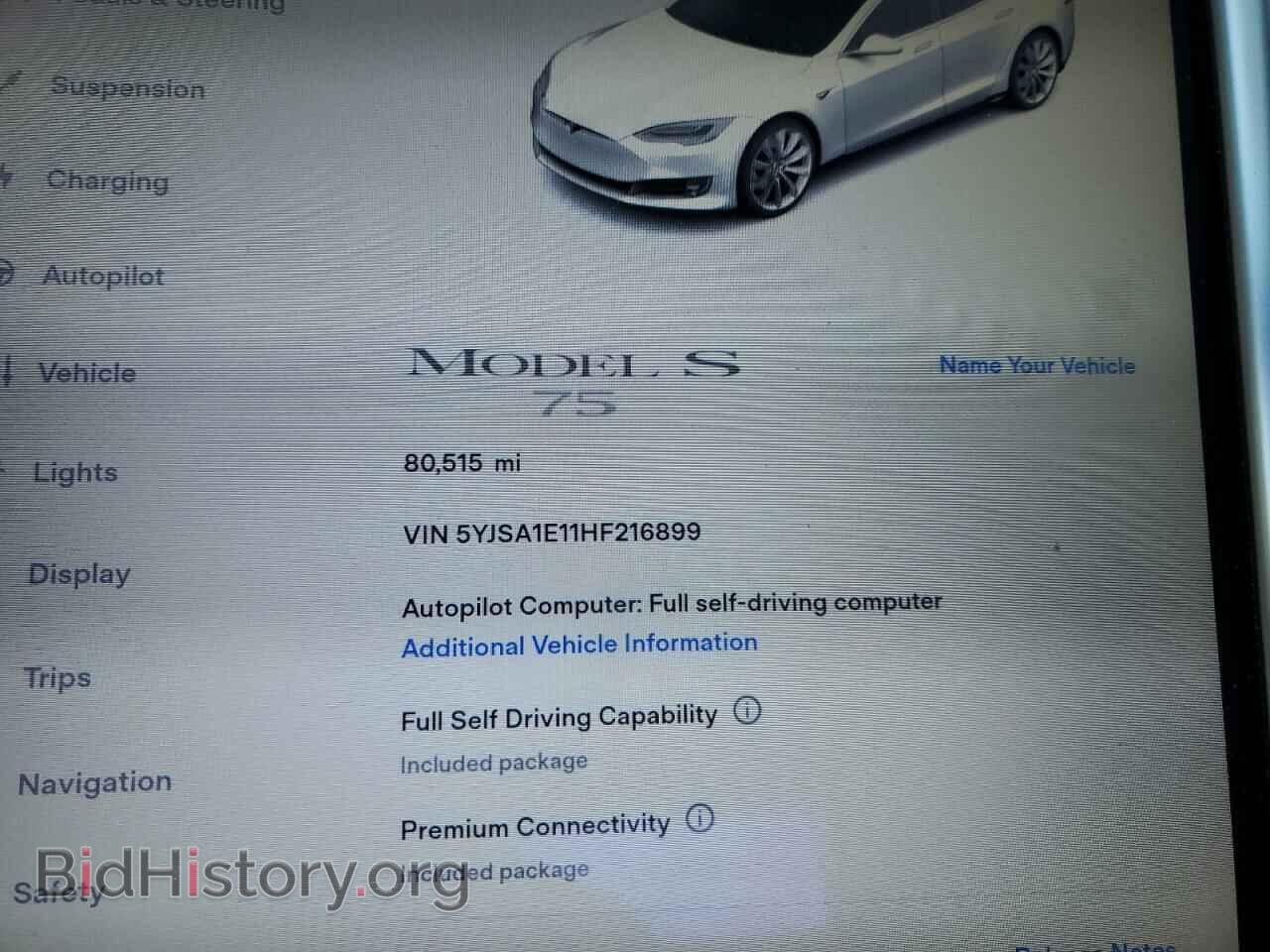 2017 TESLA MODEL S - VIN: 5YJSA1E11HF216899 - Photo 9