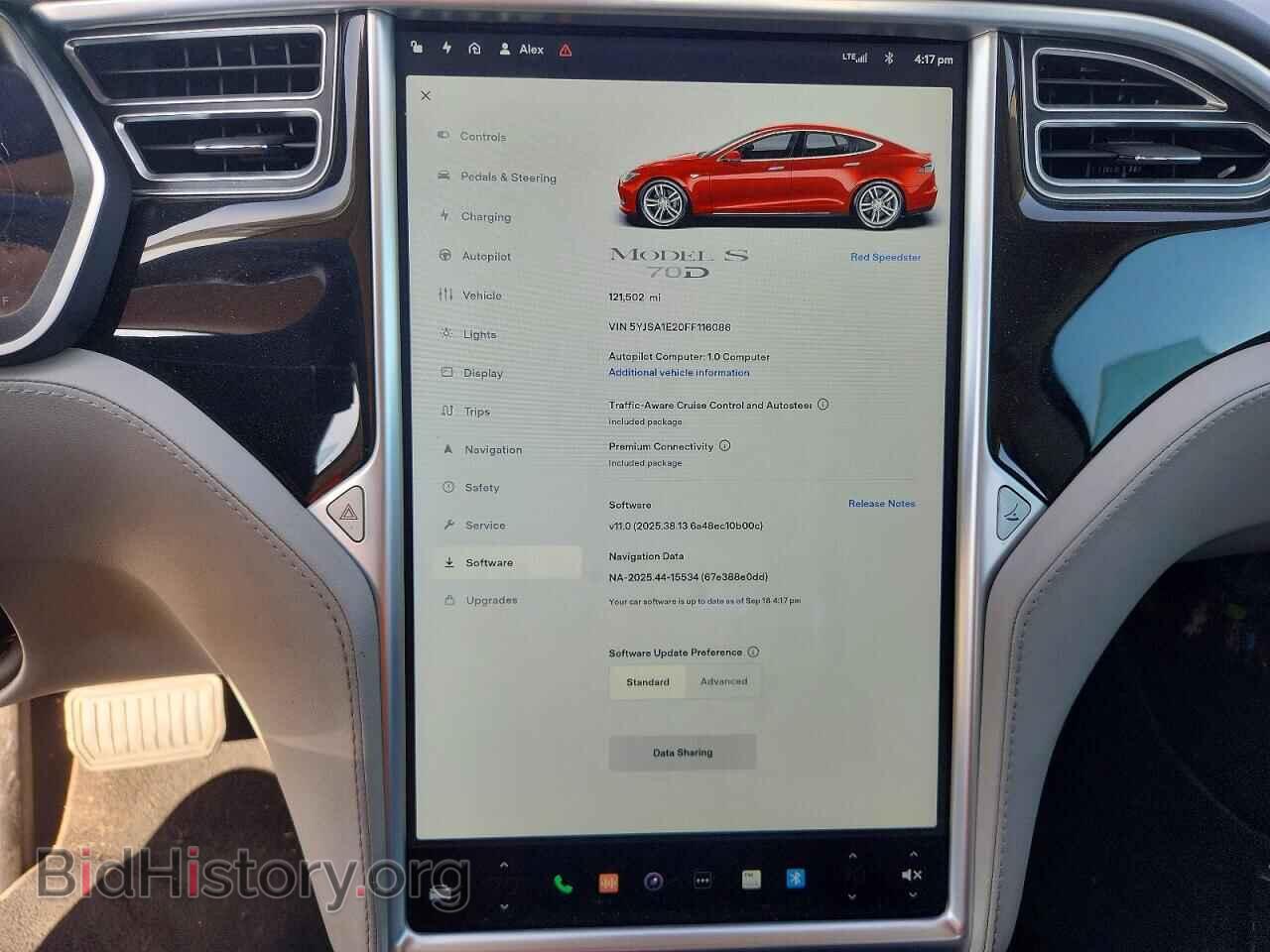 2015 TESLA MODEL S - VIN: 5YJSA1E20FF116086 - Photo 9