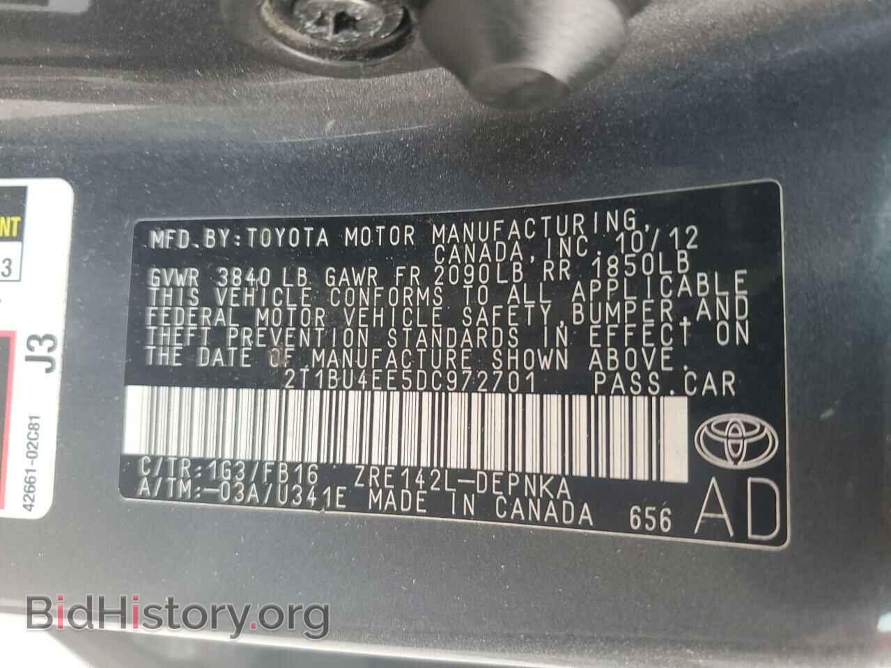 2013 TOYOTA COROLLA - VIN: 2T1BU4EE5DC972701 - Photo 13