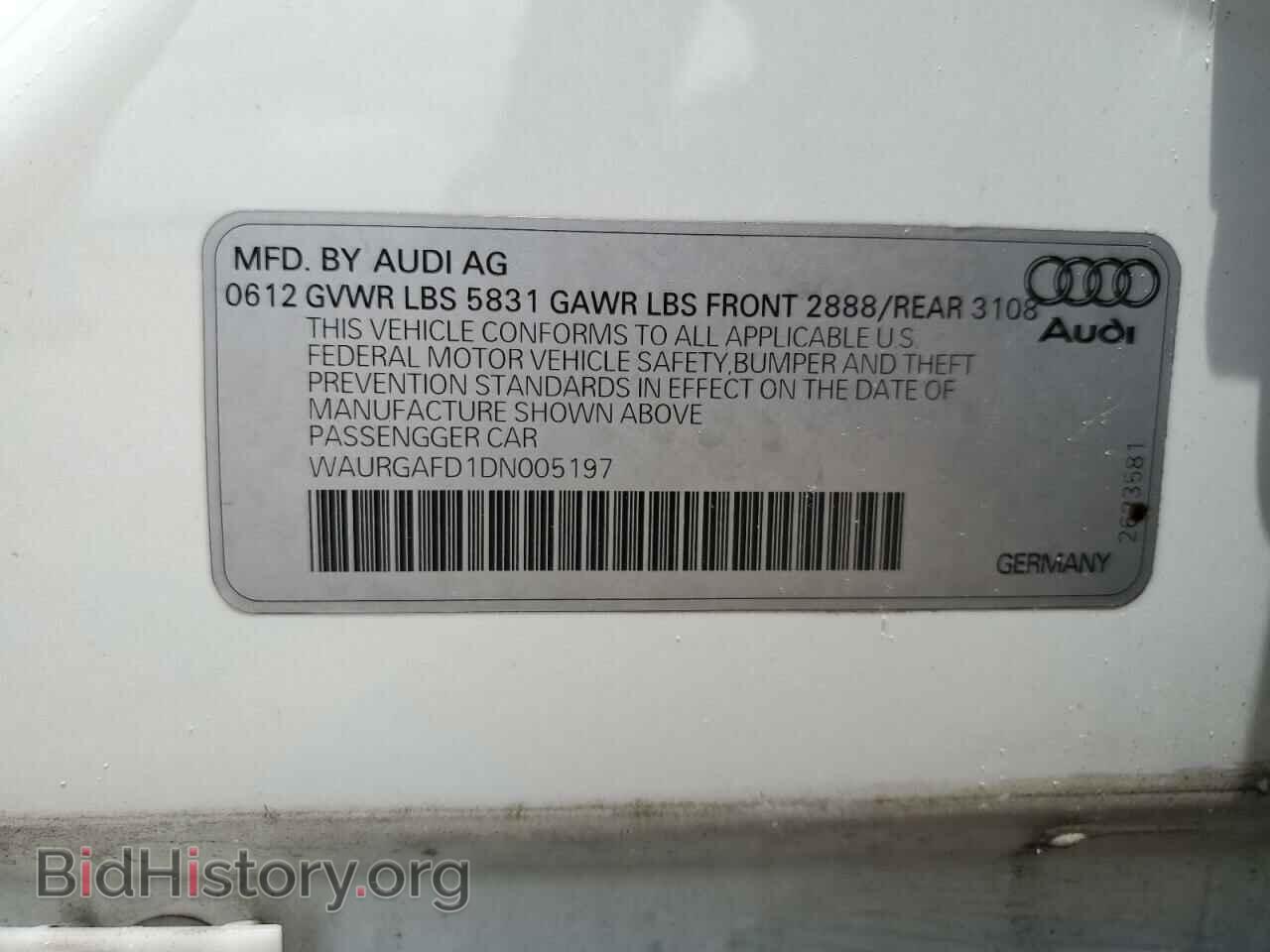 2013 AUDI A8 - VIN: WAURGAFD1DN005197 - Фото 13