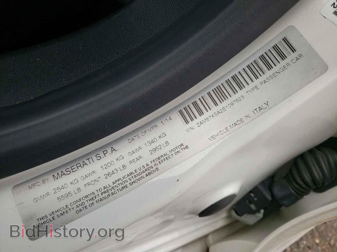 2014 MASERATI ALL MODELS - VIN: ZAM57XSA2E1097523 - Фото 10