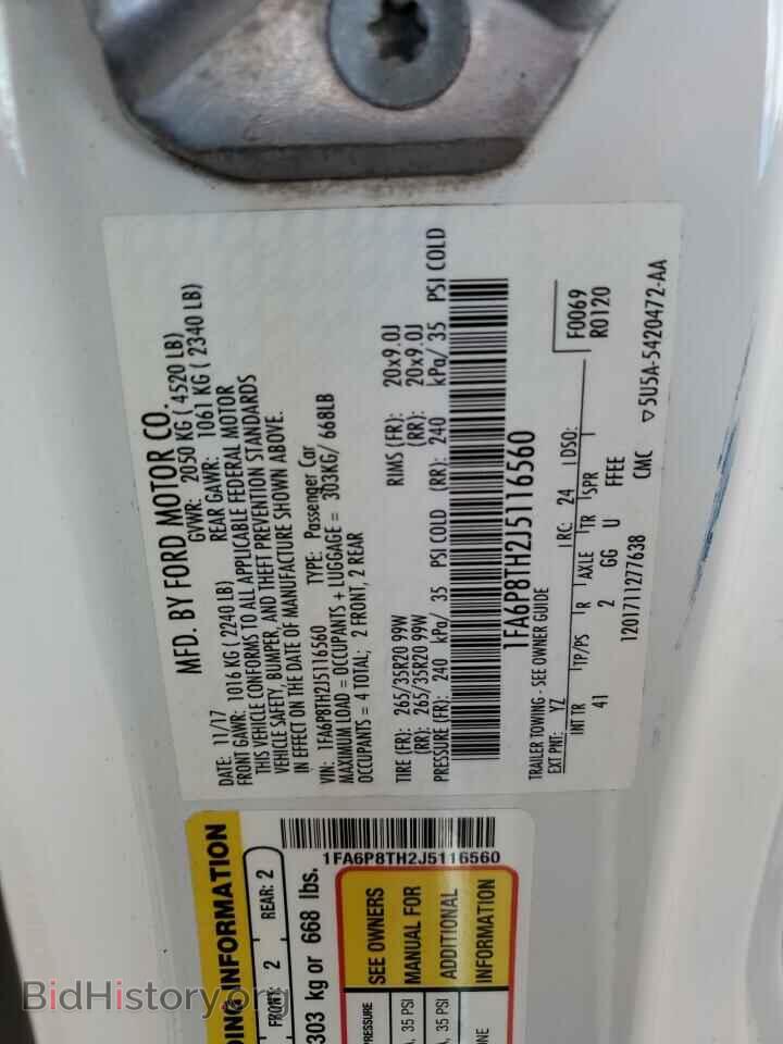 2018 FORD ALL Models - VIN: 1FA6P8TH2J5116560 - Photo 13