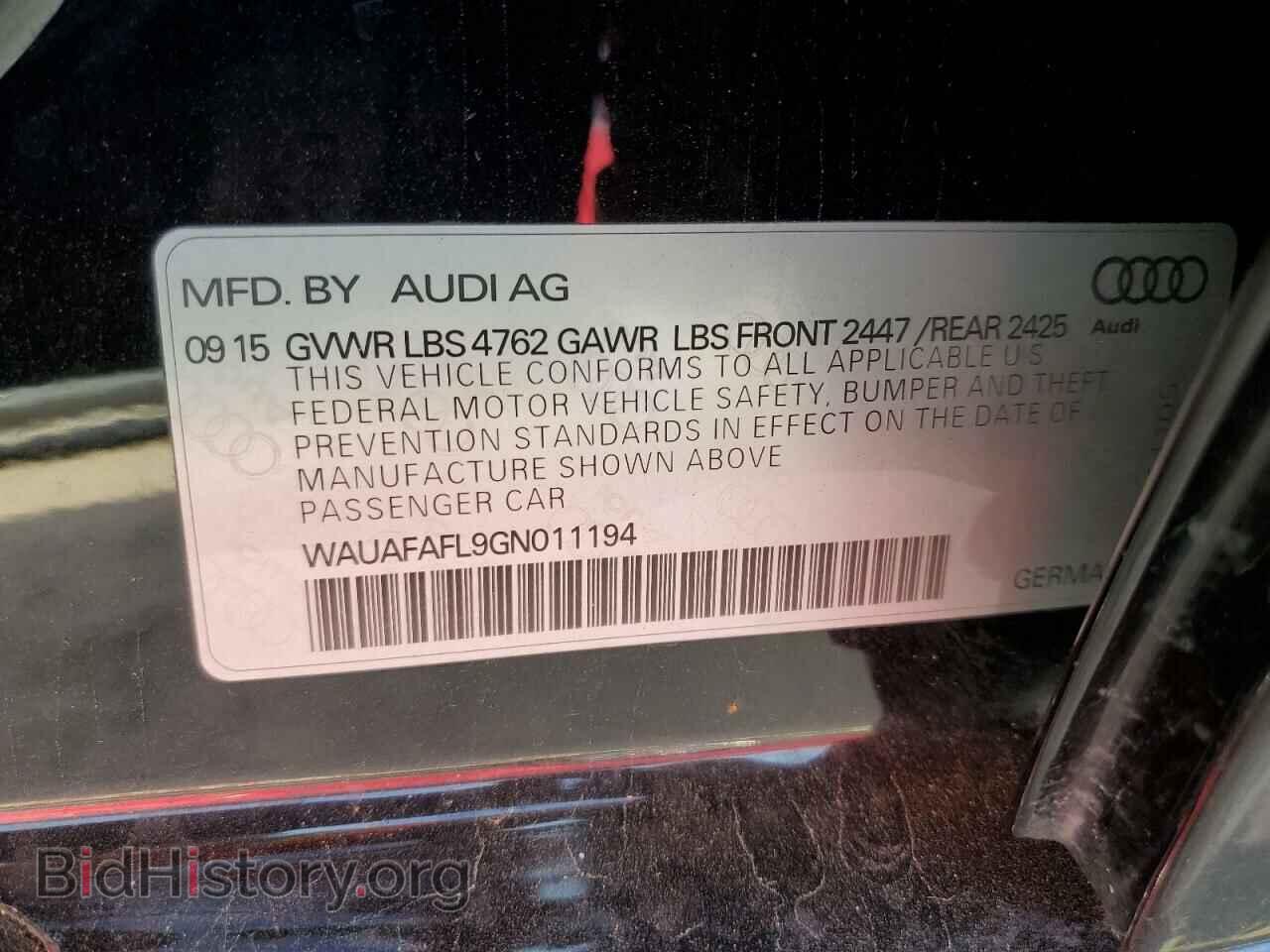 2016 AUDI A4 - VIN: WAUAFAFL9GN011194 - Фото 12