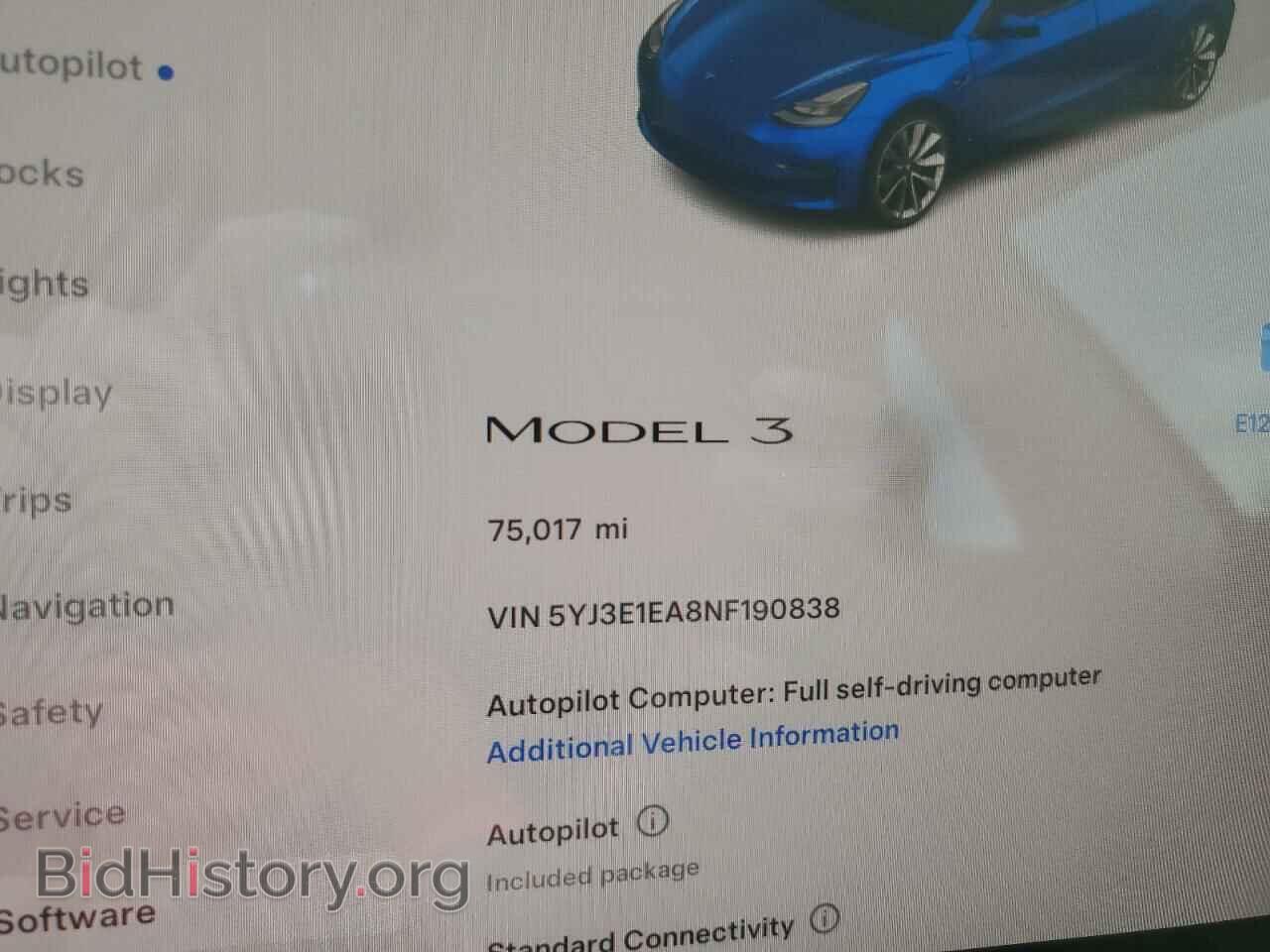 2022 TESLA MODEL 3 - VIN: 5YJ3E1EA8NF190838 - Фото 9