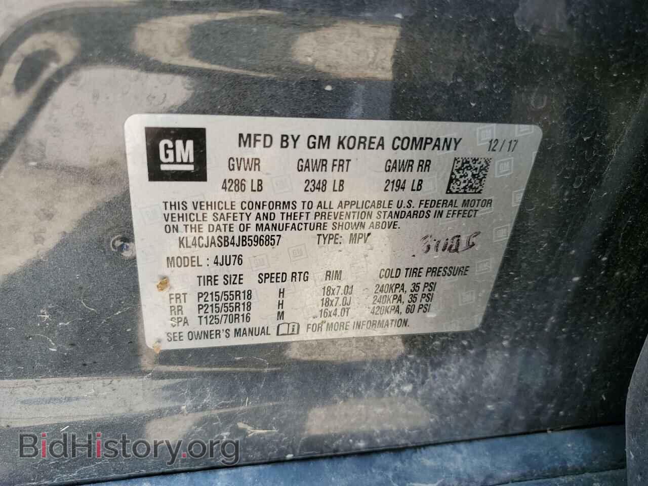 2018 BUICK ENCORE - VIN: KL4CJASB4JB596857 - Photo 13