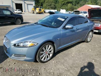 2014 Jaguar XF, blue — VIN SAJWJ0EF3E8U11035, Copart