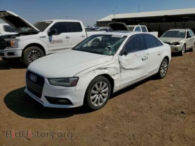 2013 Audi A4 Premium, белый — VIN WAUAFAFL2DN040211, Copart