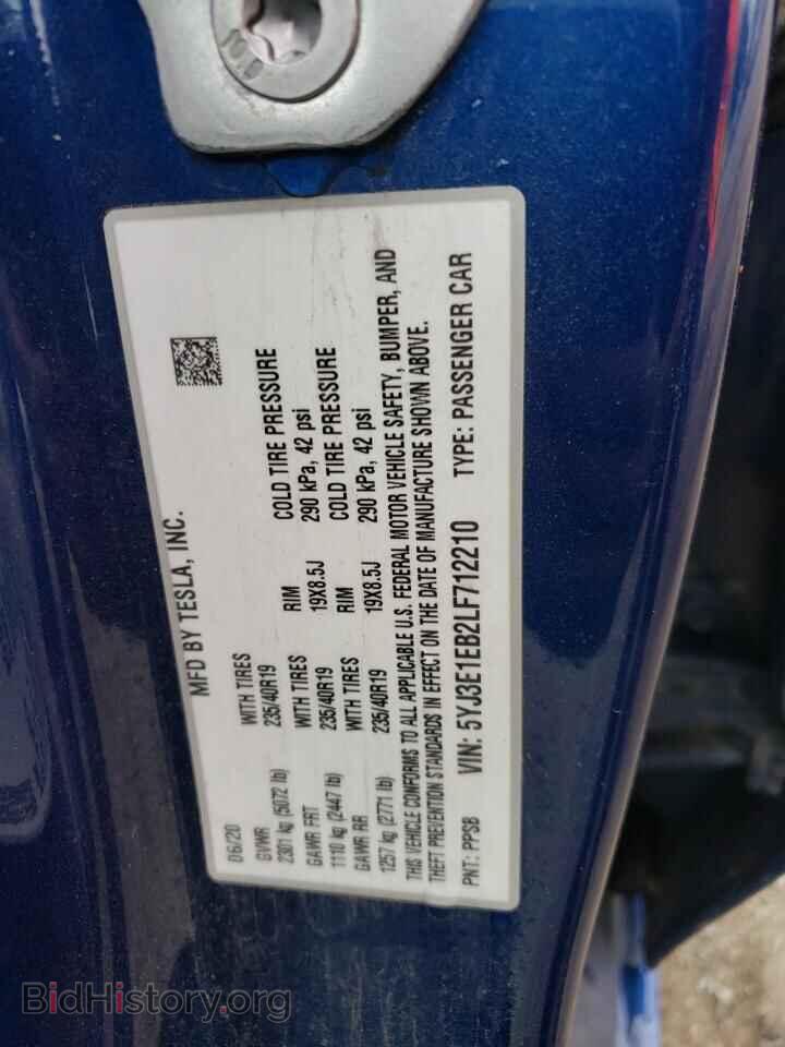 2020 TESLA MODEL 3 - VIN: 5YJ3E1EB2LF712210 - Фото 13