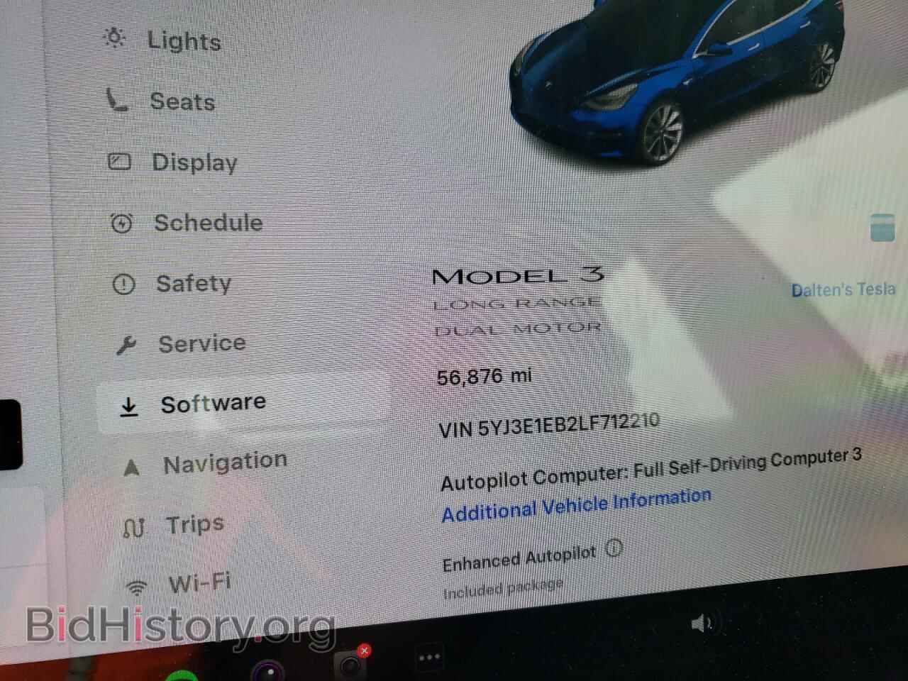 2020 TESLA MODEL 3 - VIN: 5YJ3E1EB2LF712210 - Фото 9