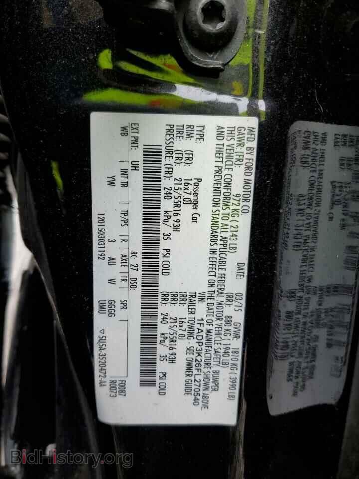2015 FORD FOCUS - VIN: 1FADP3K26FL270540 - Фото 12