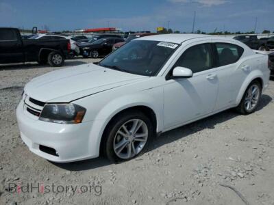 2014 Dodge AVENGER SXT, white — VIN 1C3CDZCB5EN184627, Copart