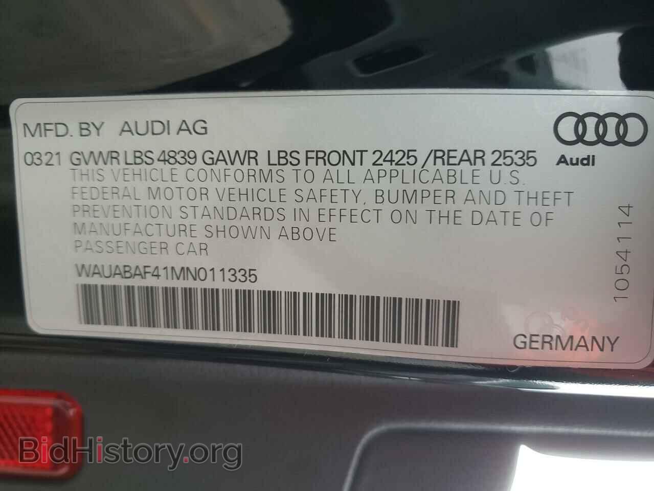 2021 AUDI A4 - VIN: WAUABAF41MN011335 - Фото 10