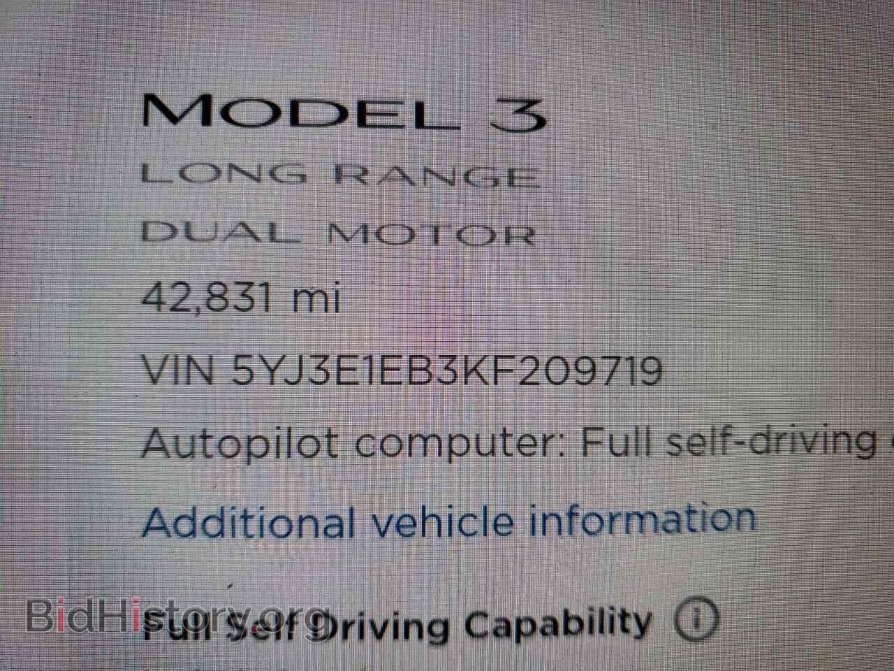 2019 TESLA MODEL 3 - VIN: 5YJ3E1EB3KF209719 - Photo 8