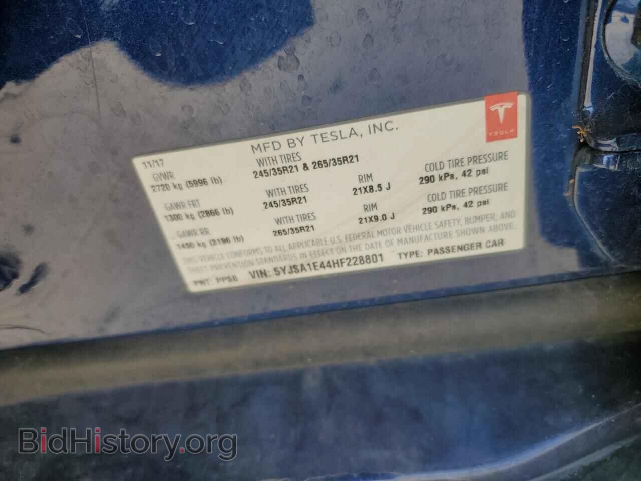 2017 TESLA MODEL S - VIN: 5YJSA1E44HF228801 - Photo 13