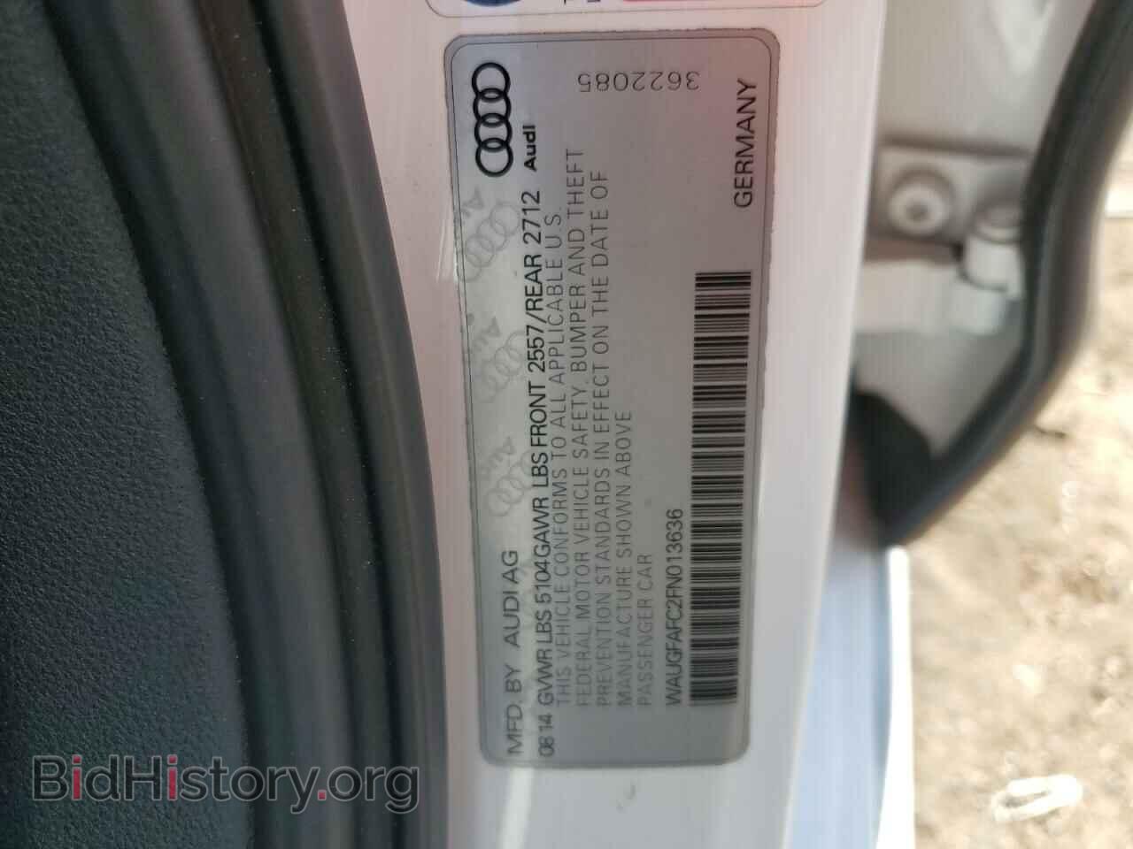 2015 AUDI A6 - VIN: WAUGFAFC2FN013636 - Фото 12