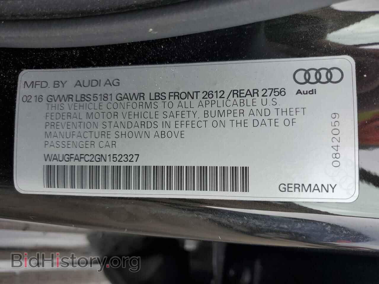 2016 AUDI A6 - VIN: WAUGFAFC2GN152327 - Photo 12