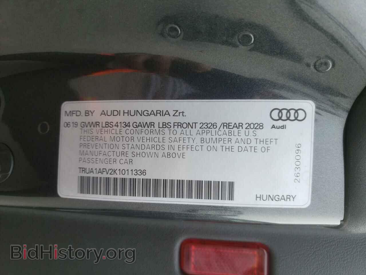 2019 AUDI TTS - VIN: TRUA1AFV2K1011336 - Фото 10