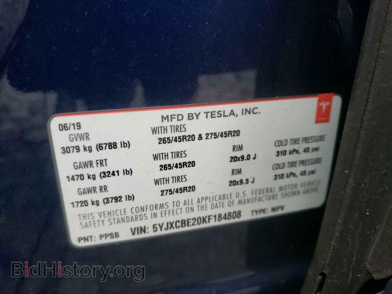 2019 TESLA MODEL X - VIN: 5YJXCBE20KF184808 - Photo 10
